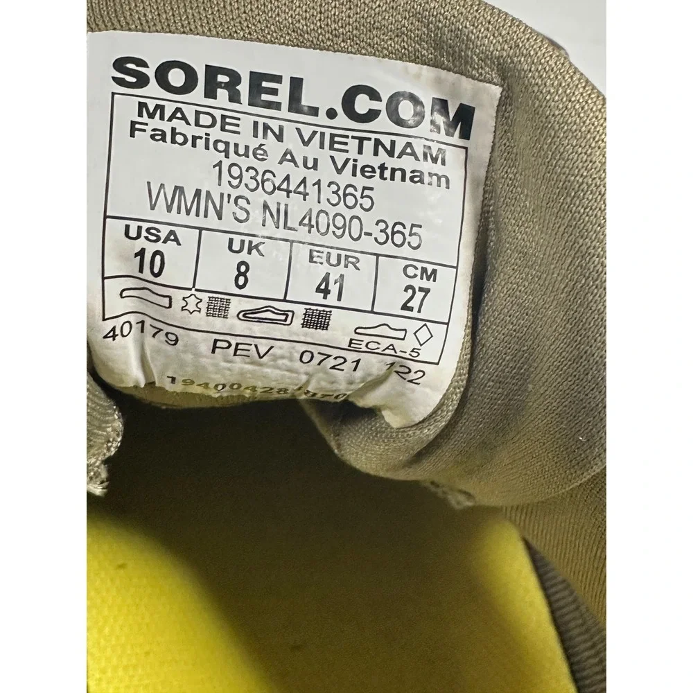 Sorel Out N About Plus Low Waterproof‎ Sneakers Sage Green Womens 10 NL4090-365